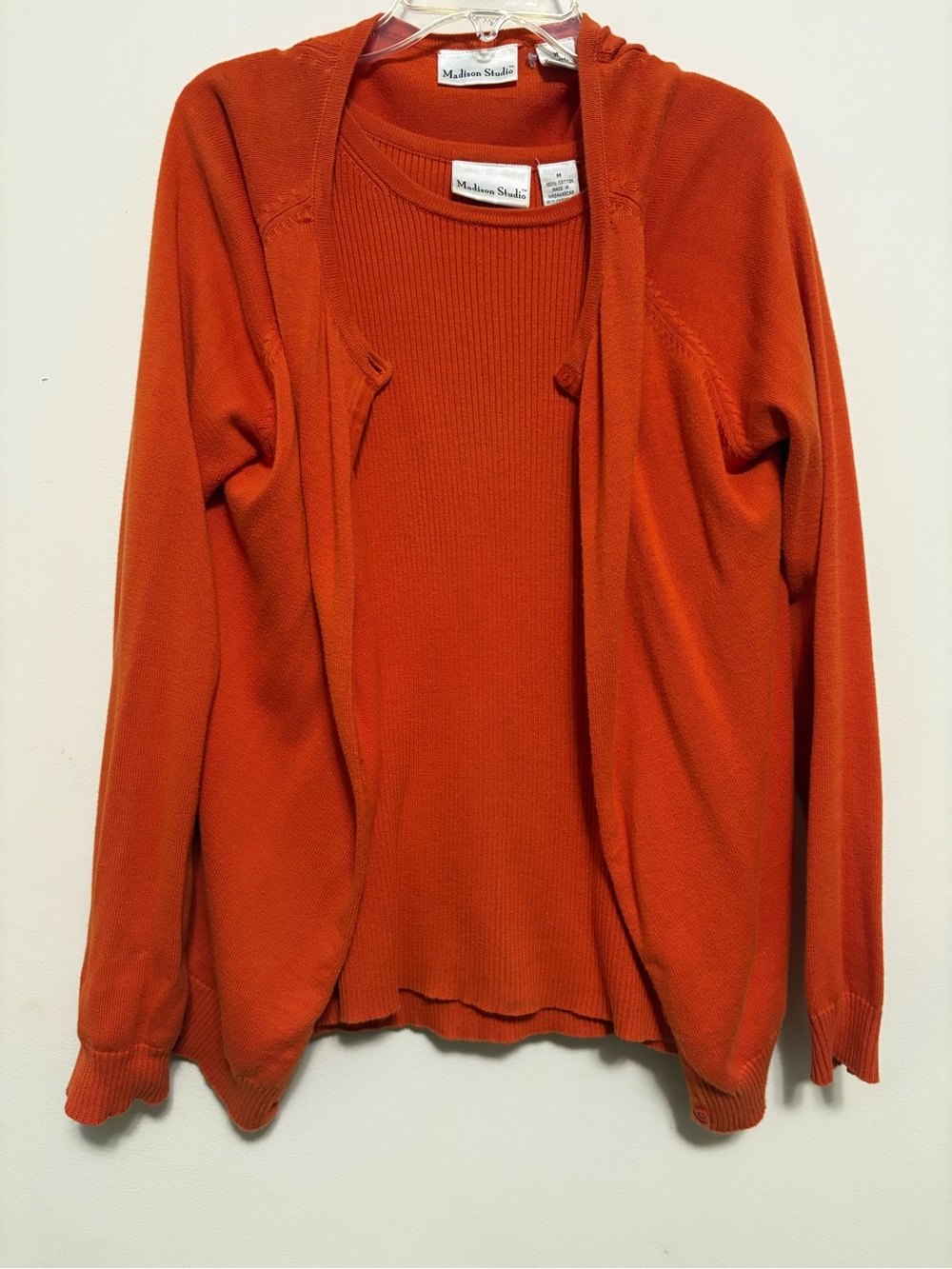 Madison studio tank and cardigan set